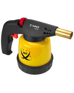 Lampa lutownicza gazowa na naboje 190 g, zapłon piezo, do pracy w każdej pozycji 44E143