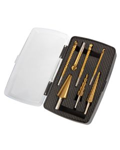 Wiertła stopniowe, rozwiertaki, frezowiertła, pogłębiacz, zestaw 7 szt. 56H245