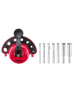 Wiertła diamentowe 4-12 mm z prowadnicą, zestaw 8 szt. 60H840