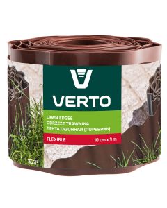 Obrzeże do trawników 10 cm x 9 m, brązowe 15G513