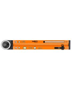 Kątomierz nastawny z poziomicą 500 mm, 2 libelle, ołówek 72-225