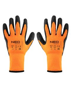 Rękawice robocze ocieplane, poliester powlekany lateksem, 2242X, rozmiar 10 97-612-10