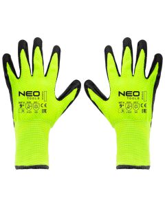 Rękawice robocze ocieplane, nylon powlekany lateksem, 4142X, rozmiar 9 97-613-9