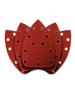 Papier ścierny na rzep delta 140 x 140 x 80 mm, K80, 5 szt., z otworami 54H011