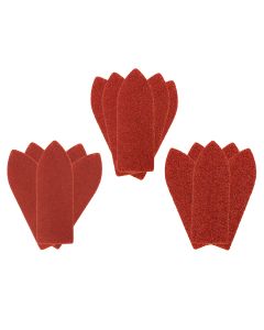 Papier ścierny na rzep delta 32 x 92 mm, K60, K100, K180, zestaw 15 szt. 54H008