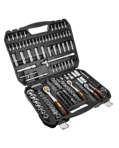 Klucze nasadowe 1/2", 3/8", 1/4", zestaw 182 szt. 10-074