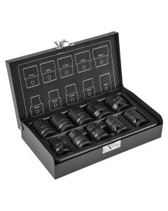 Nasadki udarowe 1/2", 10-24 mm, zestaw 10 szt. 12-101