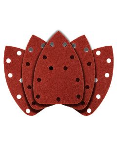 Papier ścierny na rzep delta 140 x 140 x 80 mm, K40, 5 szt., z otworami 54H009