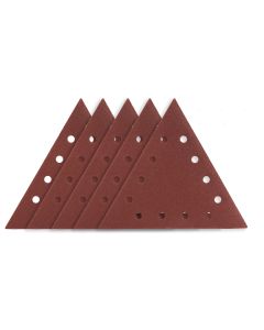 Papier ścierny na rzep K80, trójkątny z 12 otworami, 5szt do szlifierki 59G264 54H032