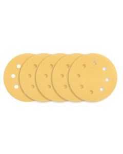Papier ścierny na rzep 180 mm, K80, 5 szt., z 8 otworami do szlifierki 59G263 54H022