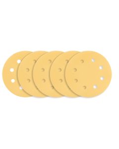 Papier ścierny na rzep 180 mm, K180, 5 szt., z 8 otworami do szlifierki 59G263 54H024