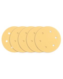 Papier ścierny na rzep 225 mm, K120, 5 szt., z 6 otworami do szlifierki 59G264, 59G265 54H030