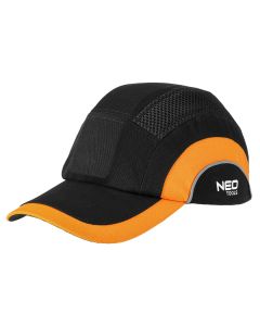 Czapka z daszkiem ze wzmocnieniem, czarno-pomarańczowa, CE 97-592