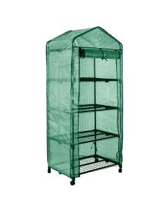 Szklarnia 69 x 49 x 160 cm, folia PE, metalowa konstrukcja, kółka 15-903