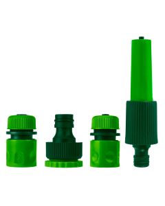 Zestaw ze zraszaczem prostym, złączkami, przyłączem do kranu 1/2"-3/4" 15G699