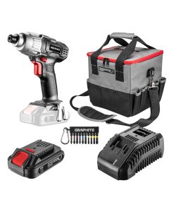 Zestaw Energy +: zakrętarka 18V, akumulator 2.0Ah, ładowarka, torba na elektronarzędzia, bity 58G012-S15