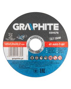 Tarcze tnące do metalu 125 x 1.0 x 22.2 mm, 41 A60-T-BF, 10 sztuk folia 55H578