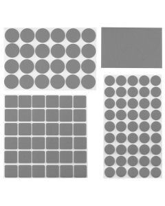 Podkładki filcowe samoprzylepne, szare, 106 szt. 98Z148