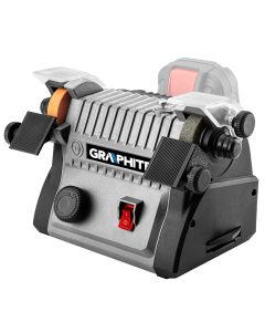 Mini szlifierka stołowa akumulatorowa 3w1 Energy+: szlifierka stołowa, polerka, szlifierka z wałkiem 58G095