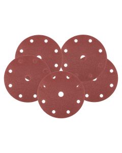 Krążki ścierne 150 mm, P80, 5 szt., z 9 otworami do 04-721 08-992