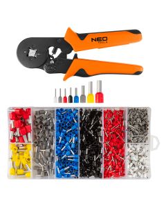 Szczypce do zaciskania końcówek 205 mm + 1200 tulejek 01-562