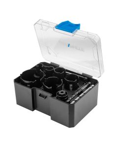 Otwornice stalowe z ostrzem z węglika spiekanego (19, 25, 32, 38, 51, 64 mm), zestaw 10 el. 57H923