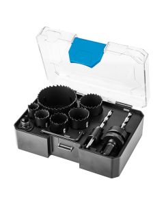 Otwornice bi-metalowe Co8% (19, 25, 30, 35, 40, 68 mm), zestaw 9 el. 57H921