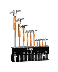 Klucze trzpieniowe z przetyczką 2-10 mm, zestaw 10 szt. w stojaku 09-509