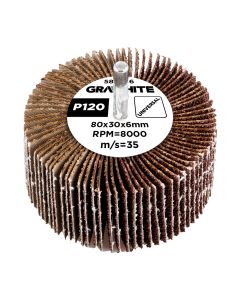 Ściernica listkowa trzpieniowa 80 x 30 x 6 mm, P120 58T386