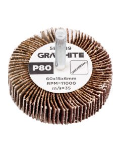 Ściernica listkowa trzpieniowa 60 x 15 x 6 mm, P80 58T389