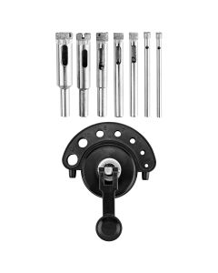 Wiertła diamentowe 4-12 mm z prowadnicą, zestaw 8 szt. 56T737