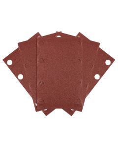 Papier ścierny prostokątny 8 otworów 130 x 80 mm P120 do 04-623, 5 szt. 54-051