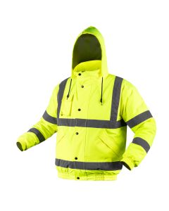 Kurtka robocza ostrzegawcza, lekko ocieplana, bomberka, żółta, rozmiar S 81-712-S