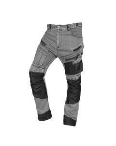 Spodnie robocze DENIM, wzmocnienia Oxford, szare, rozmiar XXXL 81-360-2-XXXL