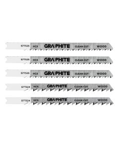Zestaw brzeszczotów do wyrzynarki, 6 TPI, 10 TPI, HCS, uchwyt typu U, 5 szt. 57T529