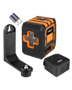 Laser krzyżowy 20 m, z etui i uchwytem magnetycznym, czerwony 75-142