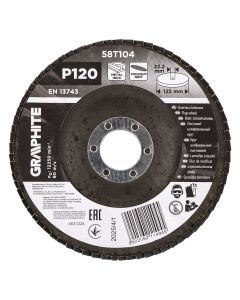 Ściernica listkowa cyrkonowa 125 x 22.2 mm, P120 58T104