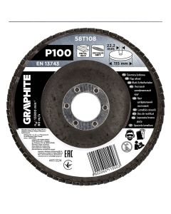 Ściernica listkowa cyrkonowa 115 x 22.2 mm, P100 58T108