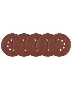 Krążki ścierne na rzep 150 mm, P150, 5 szt., z 8 otworami 58T280