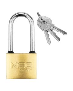 Kłódka z długim jarzmem 50 mm, 3 klucze 85-055