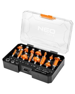 Frezy widiowe, trzpień 8 mm, zestaw 15 szt. 56-241