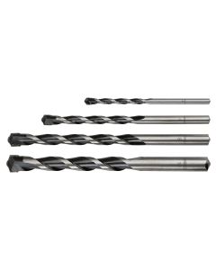Wiertła do betonu 4-10 mm, zestaw 4 szt., końcówka motylkowa 57-746