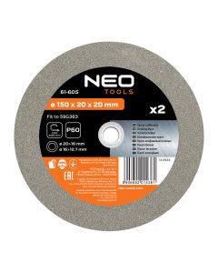 Tarcze szlifierskie 150 x 20/16/12.7 x 20 mm, 2 szt. 61-605