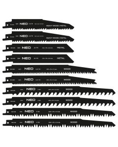 Brzeszczoty do piły szablastej, HCS/BIM, zestaw 10 szt. 58-049