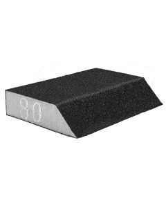 Gąbka ścierna 125 x 25 x 90 mm, K80, skośna 55-922