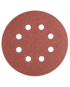 Krążki ścierne na rzep 125 mm, P120, 5 szt., z 8 otworami 55-943
