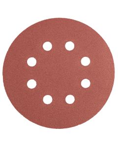 Krążki ścierne na rzep 125 mm, P240 5 szt., z 8 otworami 55-944