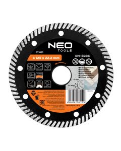 Tarcza diamentowa 125 x 22.2 mm, turbo super cienka 57-621