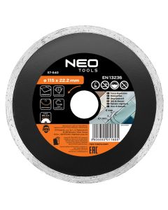 Tarcza diamentowa 115 x 22.2 mm, pełna 57-640