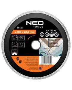 Tarcza diamentowa 180 x 22.2 mm, pełna 57-644